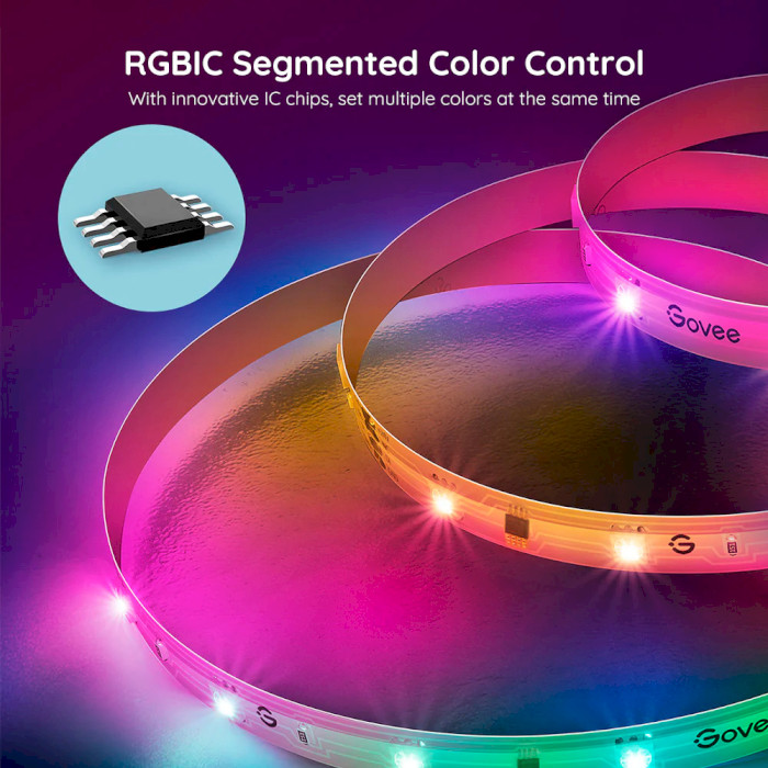 Розумна LED стрічка GOVEE H618C Basic Wi-Fi + Bluetooth LED Strip Lights RGBIC 10м (H618C3D1)