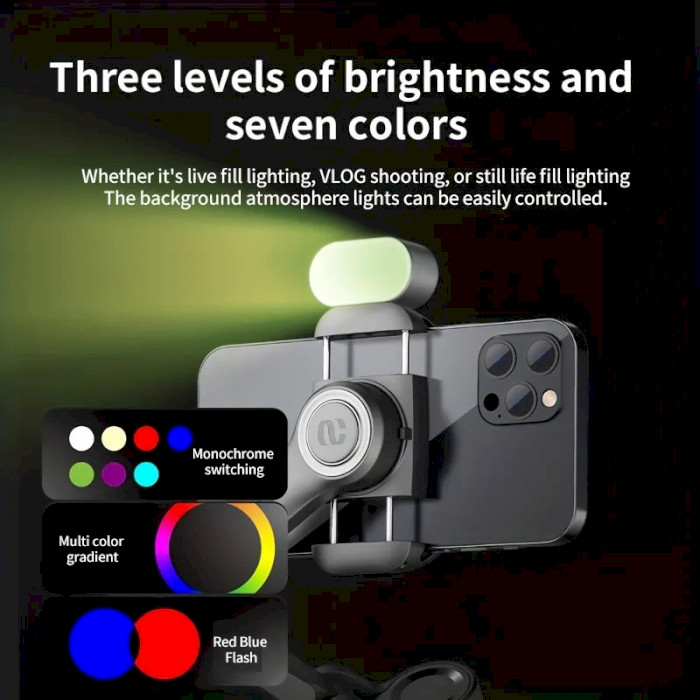 Підсвічування для смартфона AOCHUAN RGB Colored Magnetic Fill Light