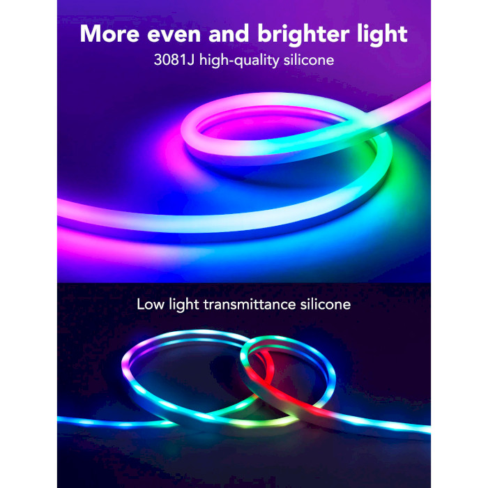 Умная LED лента GOVEE H61A0 LED Neon Rope Light RGBIC 3м (H61A03D1)