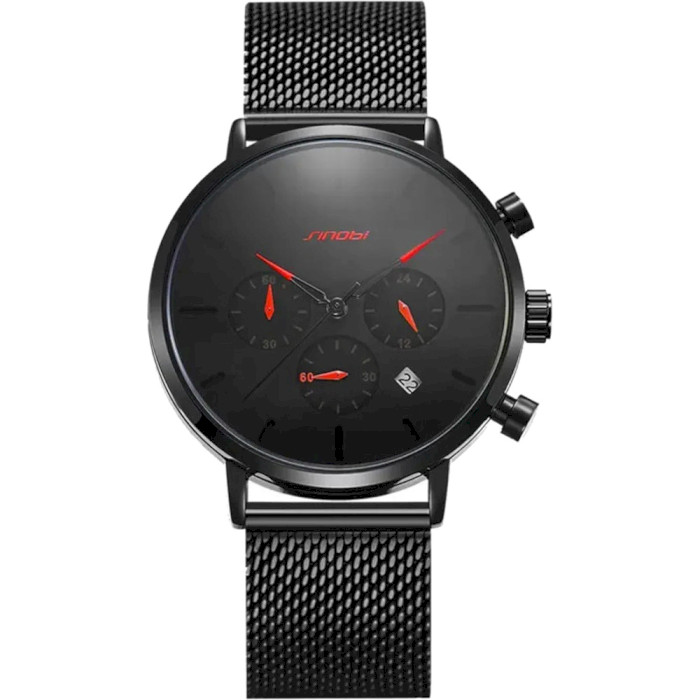 Часы SINOBI 9807 Men Business Quartz Watch Black (11S 9807 G02)