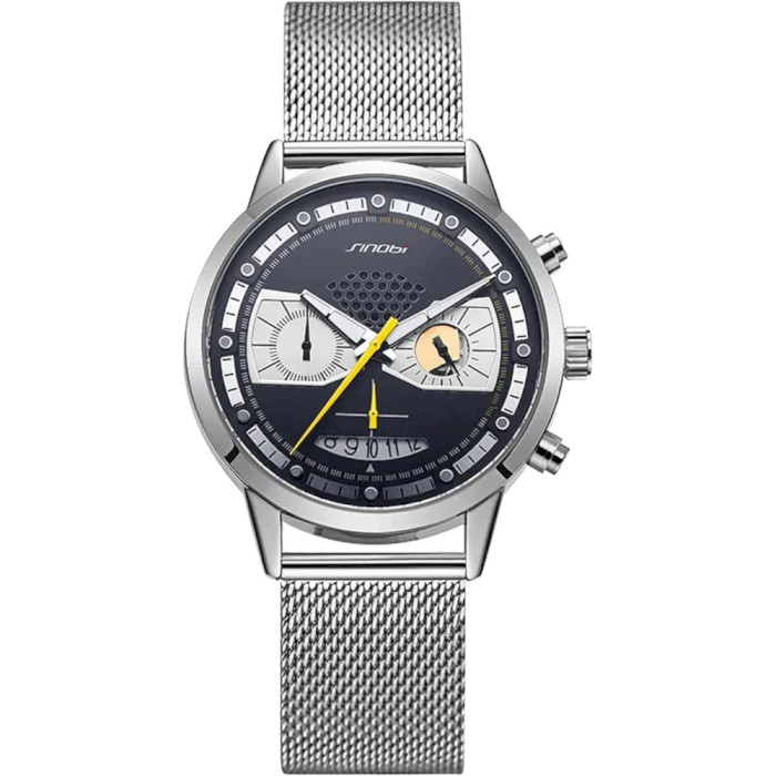 Часы SINOBI 9814 Creative Design Quartz Watch Silver (11S 9814 G01)