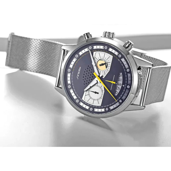 Годинник SINOBI 9814 Creative Design Quartz Watch Silver (11S 9814 G01)