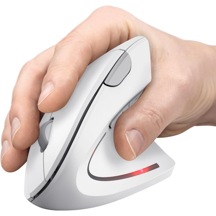 Вертикальна миша TRUST Verto Ergonomic Wireless White (25132)