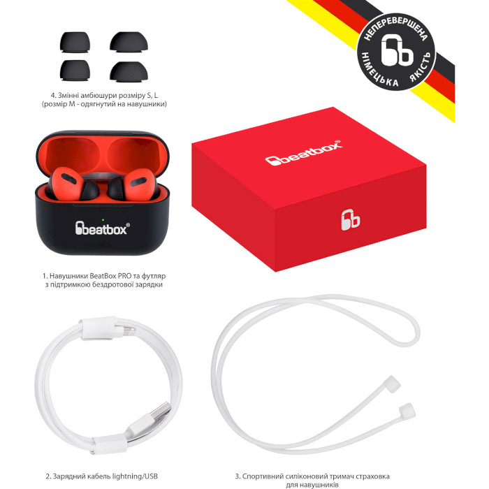 Навушники BEATBOX Pods Pro 1 Black/Red