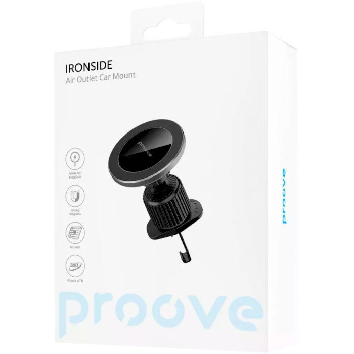 Автодержатель для смартфона PROOVE Ironside Air Outlet Car Mount Black