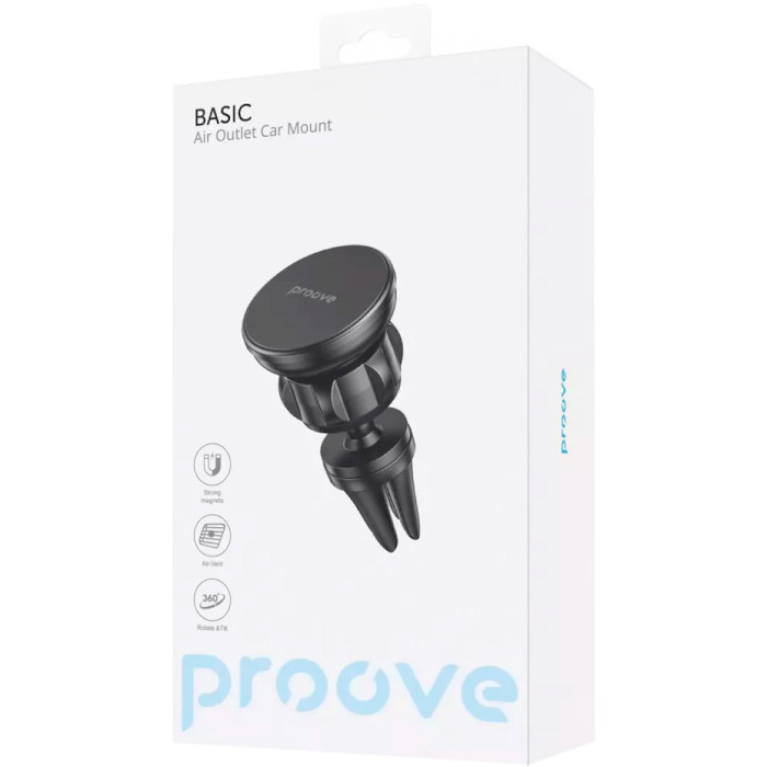 Автотримач для смартфона PROOVE Basic Air Outlet Car Mount Black