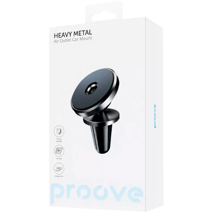 Автодержатель для смартфона PROOVE Heavy Metal Air Outlet Car Mount Black