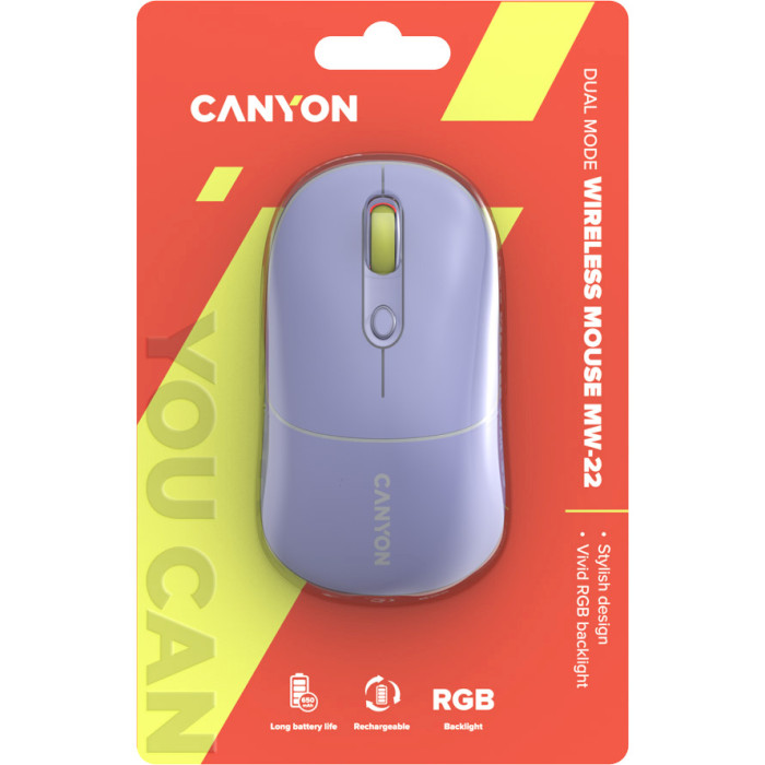 Мышь CANYON MW-22 Mountain Lavender (CNS-CMSW22ML)