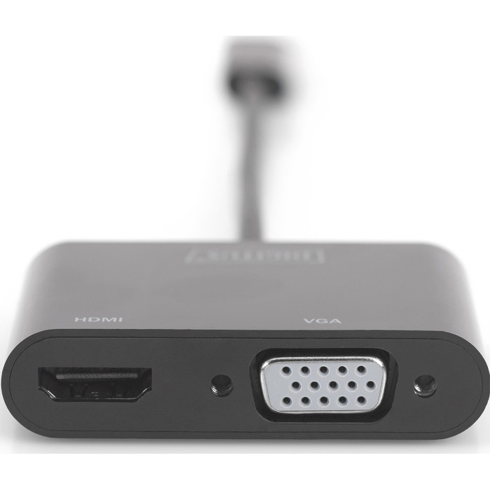 Адаптер DIGITUS USB Type-C to HDMI + VGA USB-C - HDMI/VGA Black (DA-70858)