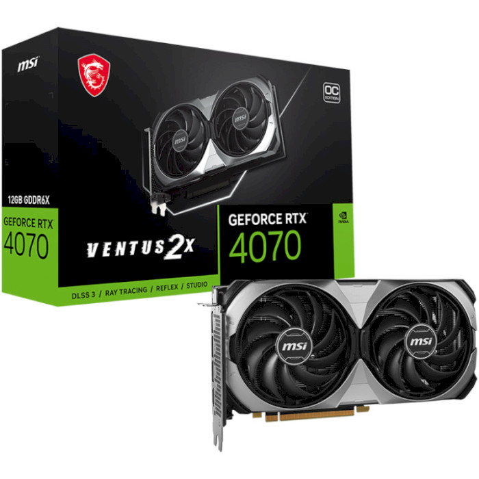 Відеокарта MSI GeForce RTX 4070 Ventus 2X E 12G OC