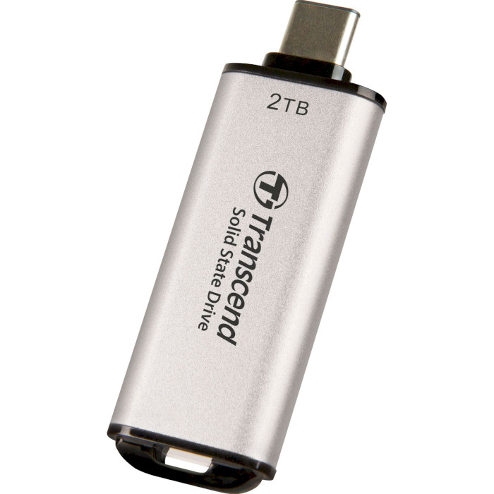 Портативний SSD диск TRANSCEND ESD300 2TB USB3.1 Gen2 Silver (TS2TESD300S)