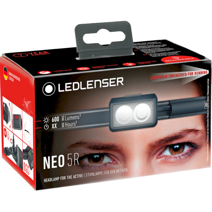Ліхтар налобний LEDLENSER Neo 5R Black/Gray (502323)
