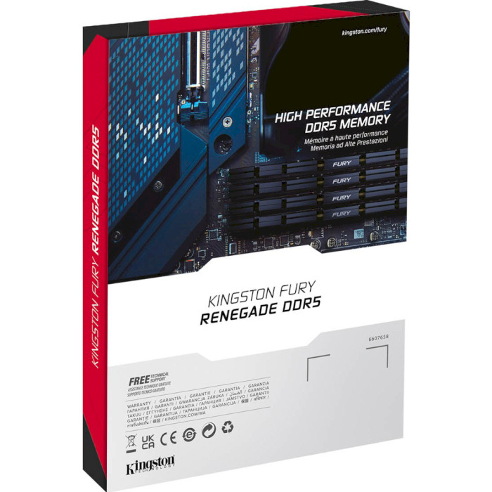 Модуль памяти KINGSTON FURY Renegade Black/Silver DDR5 6000MHz 96GB Kit 2x48GB (KF560C32RSK2-96)