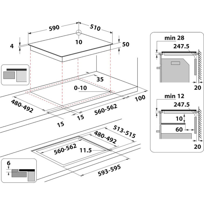 Варочная поверхность индукционная WHIRLPOOL WL B4060 CPNE