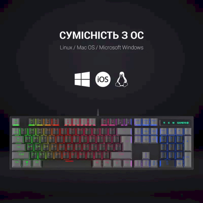 Клавіатура GAMEPRO MK105 Red Switch