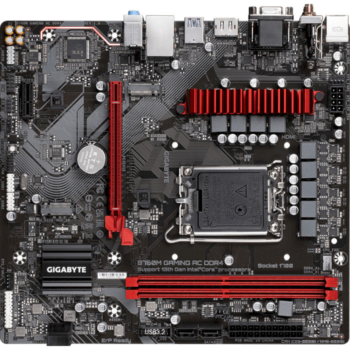 Материнська плата GIGABYTE B760M Gaming AC DDR4