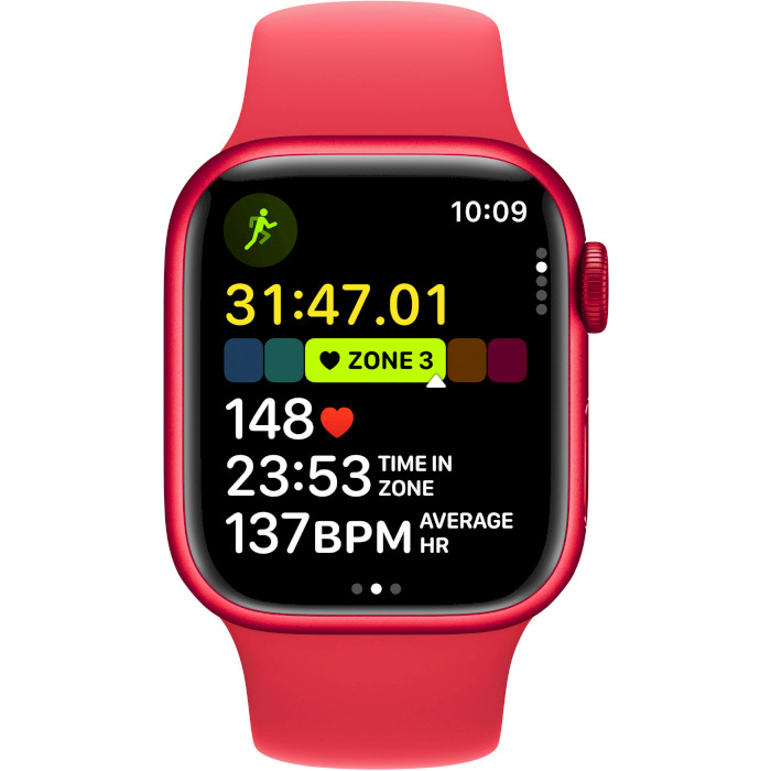 Смарт-годинник APPLE Watch Series 9 GPS 41mm (PRODUCT)RED Aluminum Case with (PRODUCT)RED Sport Band S/M (MRXG3QP/A)