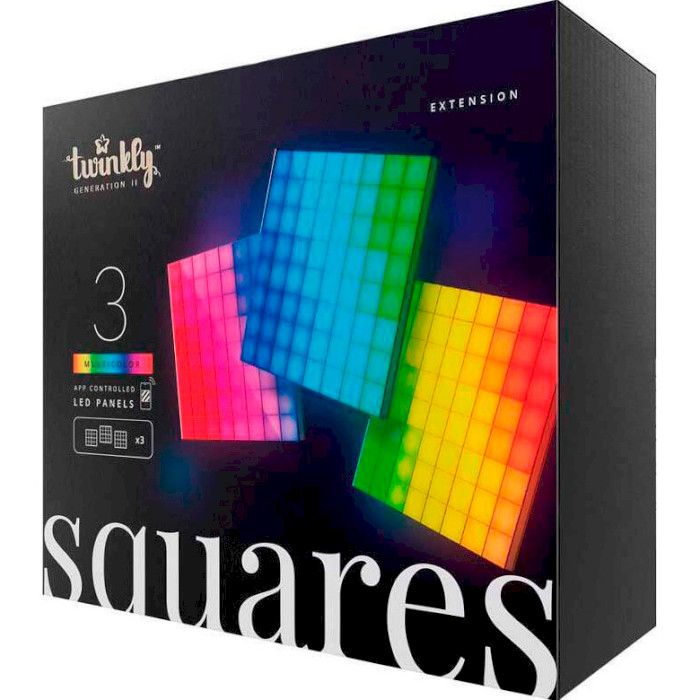 Панель TWINKLY Squares RGB 3 Gen II 16x16 Multicolor Edition IP20 (TWQ064STW-03-BAD)