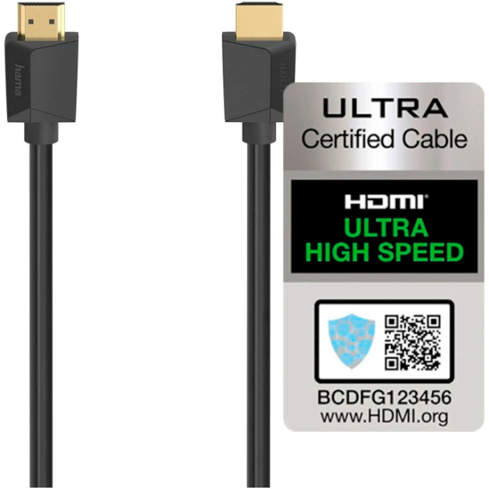 Кабель HAMA Ultra High Speed HDMI Cable 8K HDMI 2м Black (00200700)