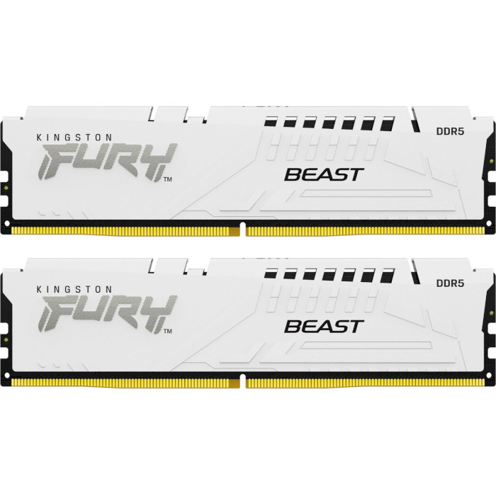 Модуль памяти KINGSTON FURY Beast White DDR5 6000MHz 64GB Kit 2x32GB (KF560C40BWK2-64)