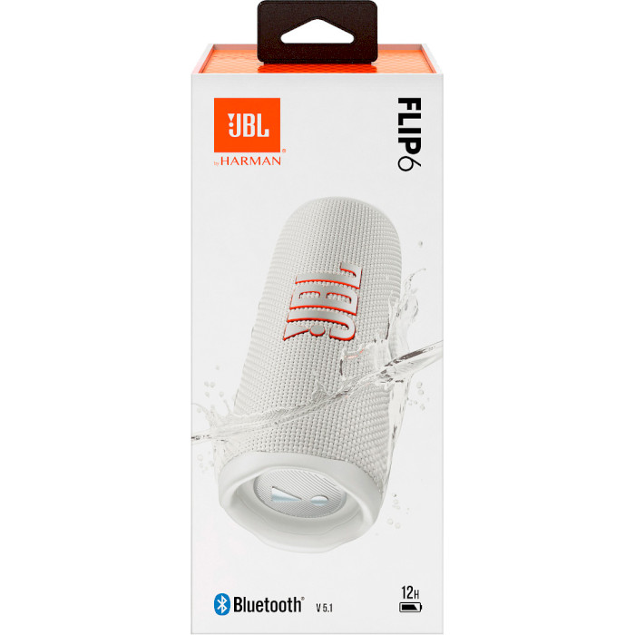 Портативна колонка JBL Flip 6 White (JBLFLIP6WHT)