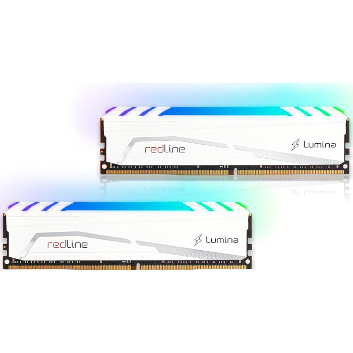 Модуль пам'яті MUSHKIN Redline Lumina RGB White DDR5 6400MHz 32GB Kit 2x16GB (MLB5C640A77P16GX2)