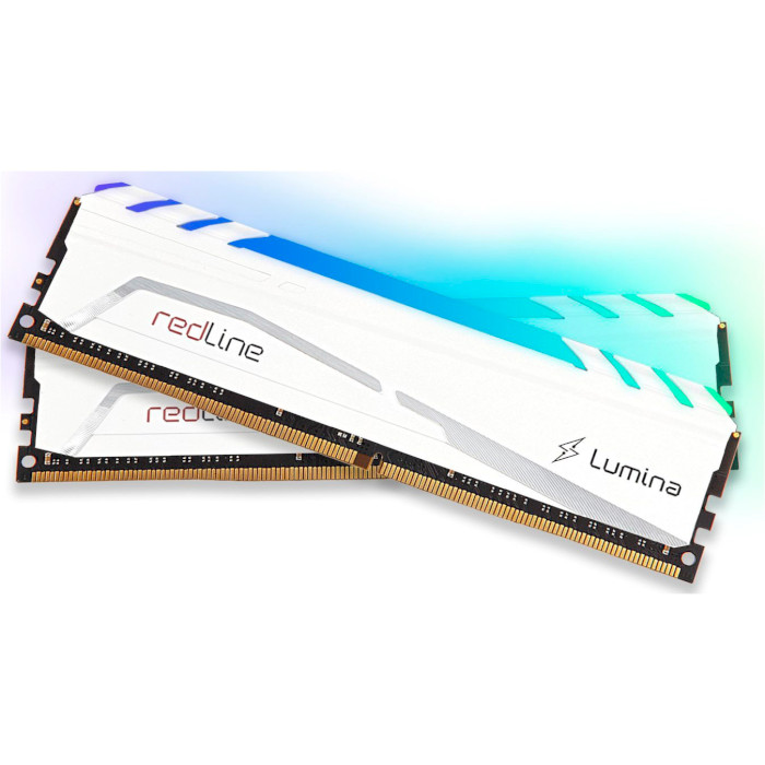 Модуль памяти MUSHKIN Redline Lumina RGB White DDR5 6400MHz 32GB Kit 2x16GB (MLB5C640A77P16GX2)