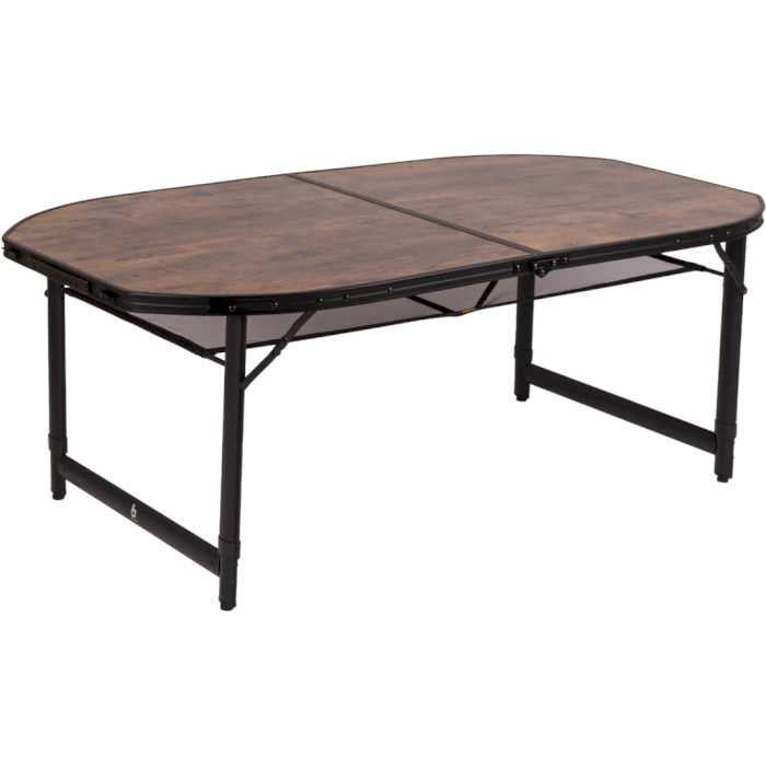 Кемпінговий стіл BO-CAMP Woodbine Oval 150x80см Black/Wood (1404230)