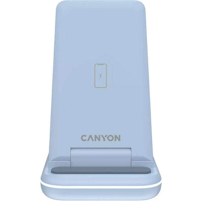Бездротовий зарядний пристрій CANYON WS-304 Wireless Charging Station Blue (CNS-WCS304BL)