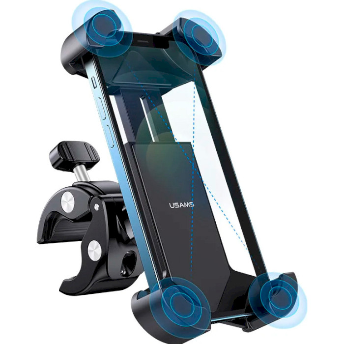 Велодержатель для смартфона USAMS US-ZJ064 Cycling Shockproof Phone Holder Black (ZJ064ZJ01)