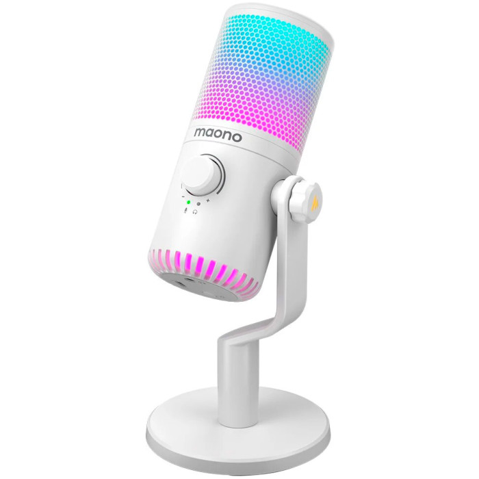 Мікрофон для стримінгу/подкастів MAONO DM30 RGB White
