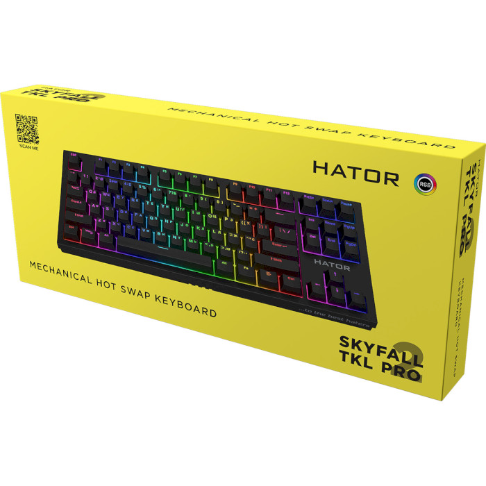 Клавиатура HATOR Skyfall 2 TKL Pro Orange Black (HTK-750)