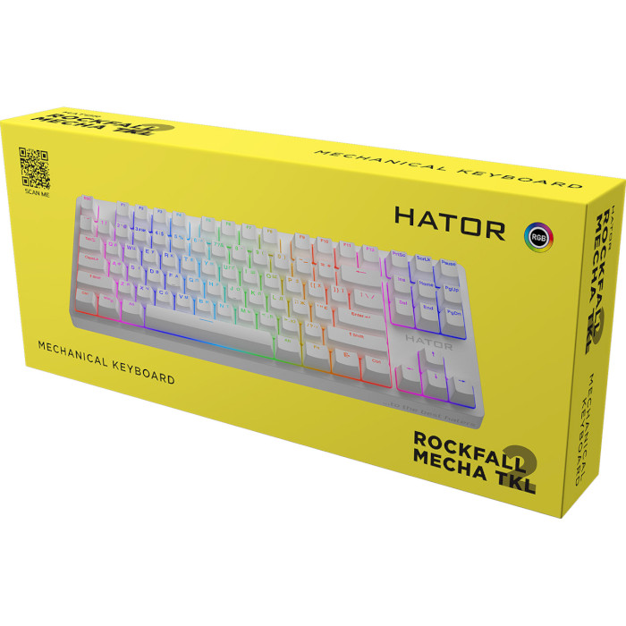 Клавиатура HATOR Rockfall 2 Mecha TKL Orange White (HTK-521)