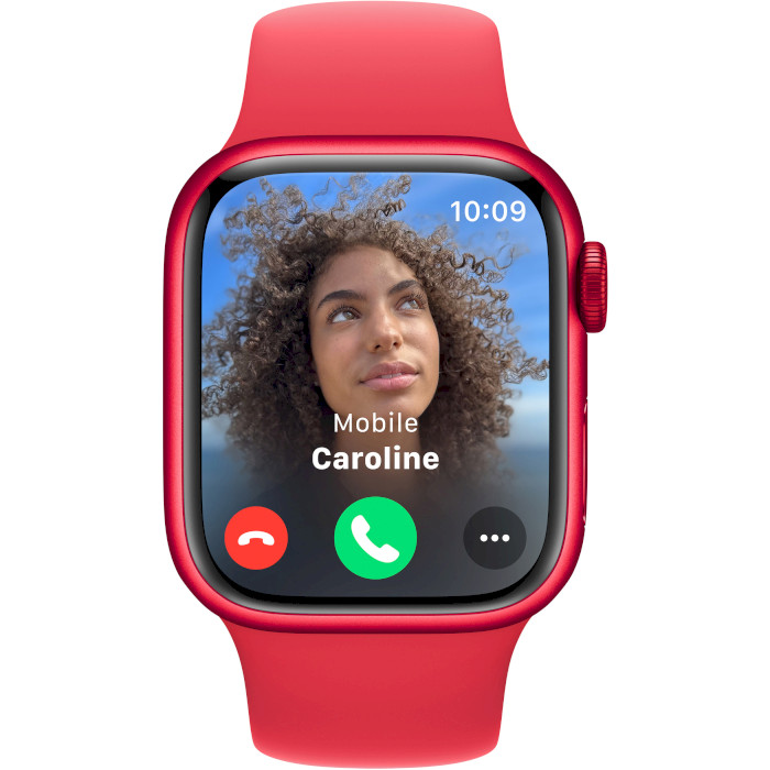 Смарт-годинник APPLE Watch Series 9 GPS 45mm (PRODUCT)RED Aluminum Case with (PRODUCT)RED Sport Band M/L (MRXK3QP/A)