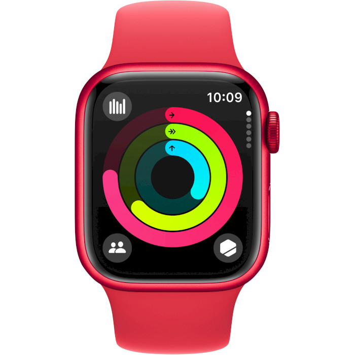 Смарт-часы APPLE Watch Series 9 GPS 45mm (PRODUCT)RED Aluminum Case with (PRODUCT)RED Sport Band S/M (MRXJ3QP/A)