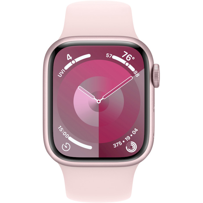 Смарт-часы APPLE Watch Series 9 GPS 45mm Pink Aluminum Case with Light Pink Sport Band M/L (MR9H3QP/A)