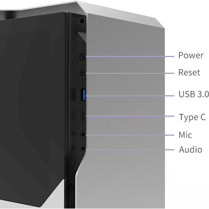 Корпус ALMORDOR SilverLining 160G ITX Silver