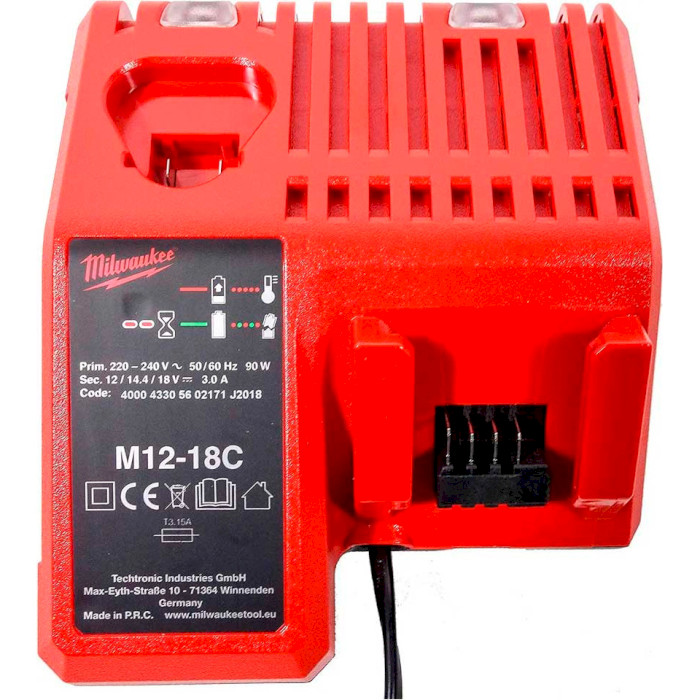 Зарядное устройство 2-слотовое MILWAUKEE M12-18 C (4932352959)