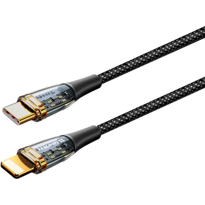 Кабель COLORWAY PD Fast Charging USB-C to Apple Lightning 27W 3A 1.2м Black (CW-CBPDCL057-BK)