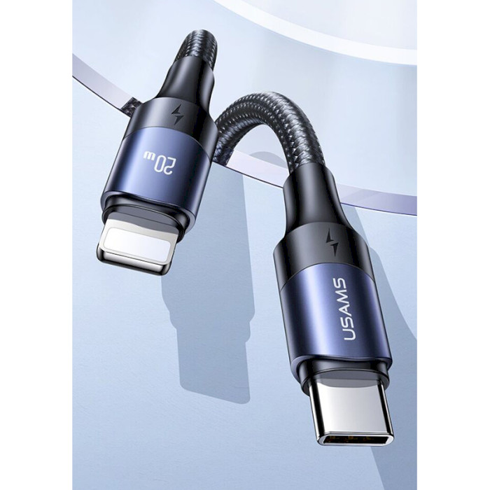 Кабель USAMS US-SJ521 U71 Type-C to Lightning 20W PD Fast Charging & Data Cable 1.2м Black (SJ521USB01)