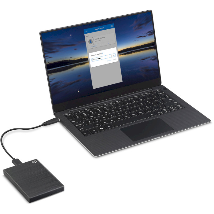 Портативний жорсткий диск SEAGATE One Touch with Password 2TB USB3.0 Black (STKY2000400)