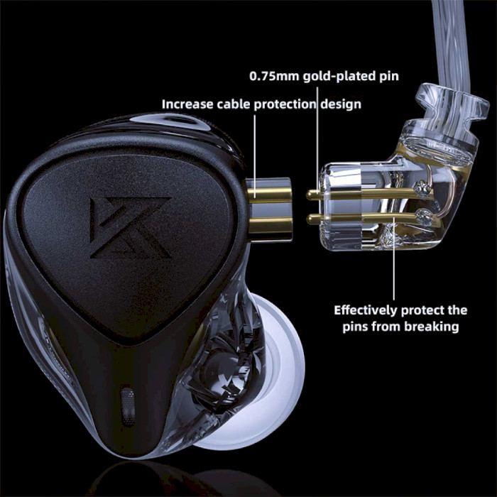 Навушники KZ ZEX Pro Mic Black