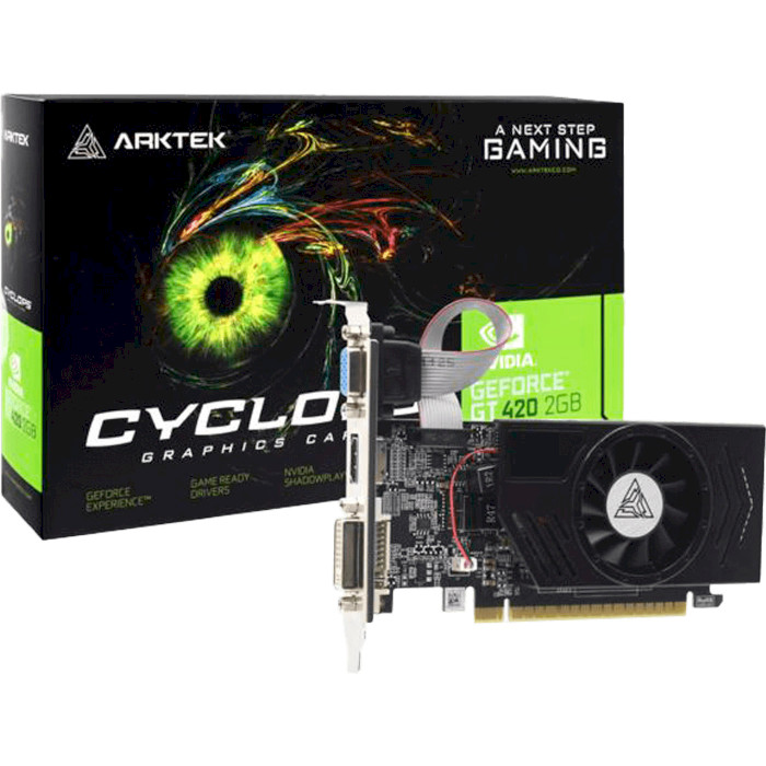 Відеокарта ARKTEK GeForce GT 420 2GB GDDR3 128-bit LP (AKN420D3S2GL1)