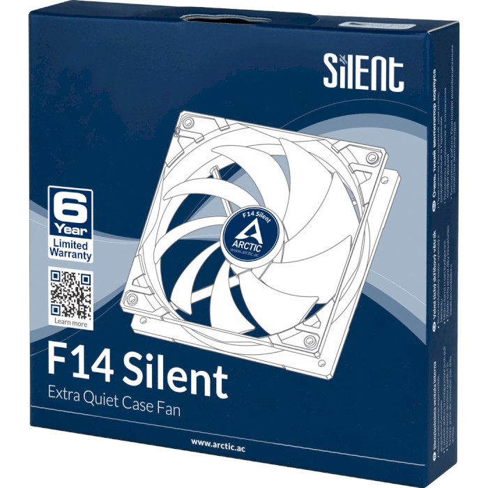 Вентилятор ARCTIC F14 Silent Black/White (ACFAN00076A)