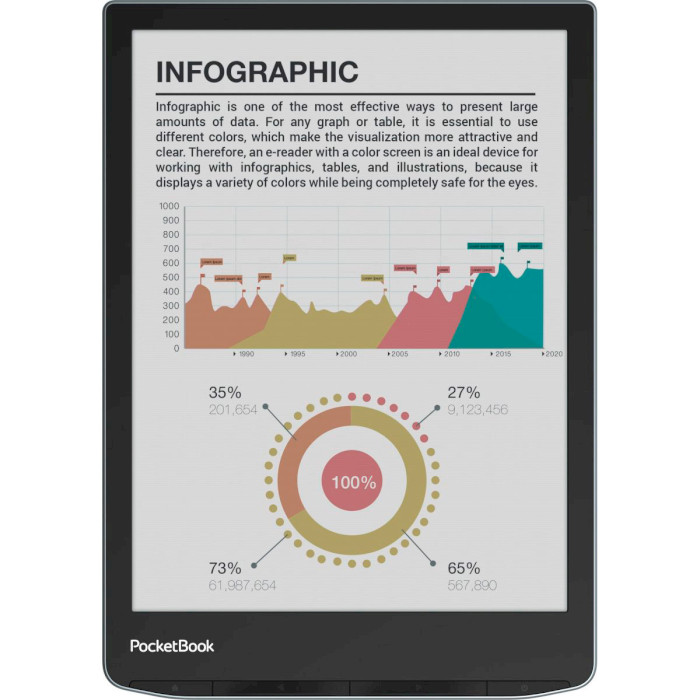 Электронная книга POCKETBOOK 743C InkPad Color 3 Stormy Sea (PB743K3-1-CIS)