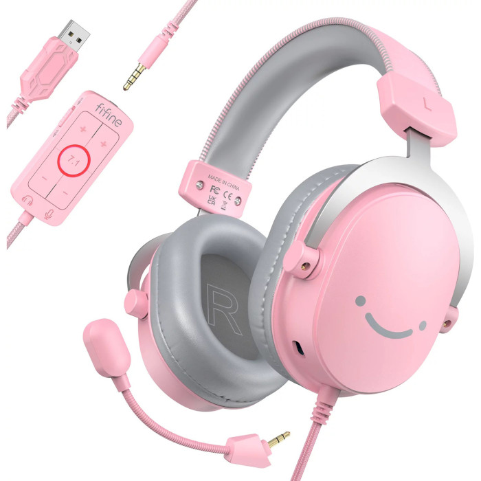 Навушники геймерскі FIFINE H9 Pink