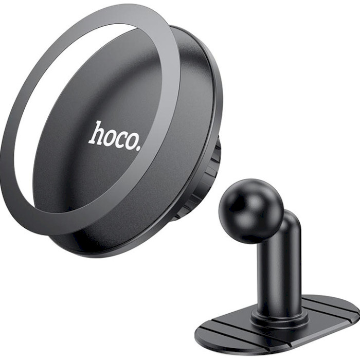 Автотримач для смартфона HOCO H13 Fine Jade Ring Magnetic Car Holder Black