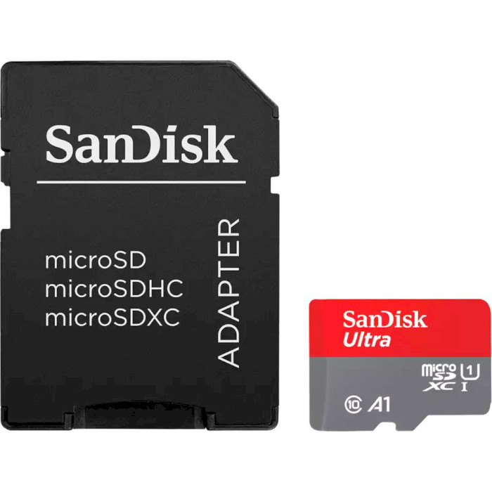 Карта пам'яті SANDISK microSDHC Ultra 32GB UHS-I A1 Class 10 + SD-adapter (SDSQUA4-032G-GN6MA)