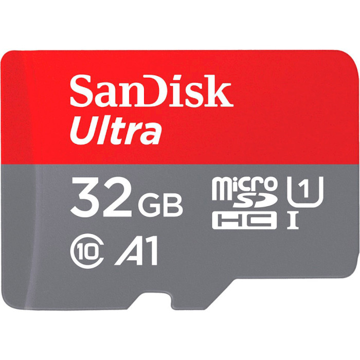 Карта памяти SANDISK microSDHC Ultra 32GB UHS-I A1 Class 10 + SD-adapter (SDSQUA4-032G-GN6MA)