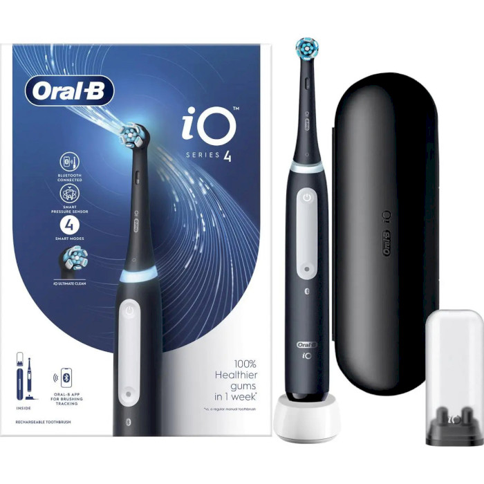 Электрическая зубная щётка BRAUN ORAL-B iO Series 4N iOG4.1B6.2DK Matt Black